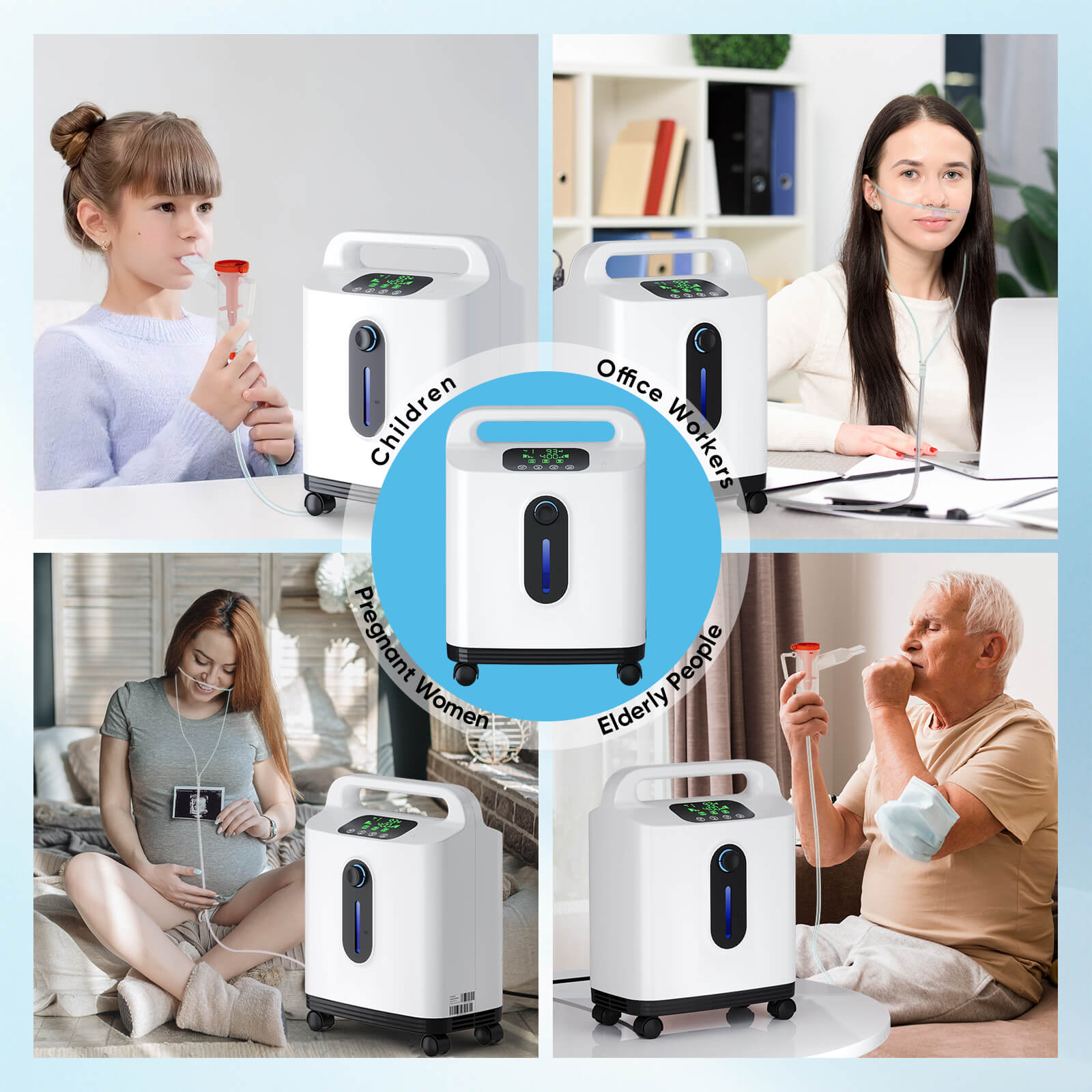 VARON DF-011 |Continuous Flow Home-Use 1-8L/Min Oxygen Concentrator