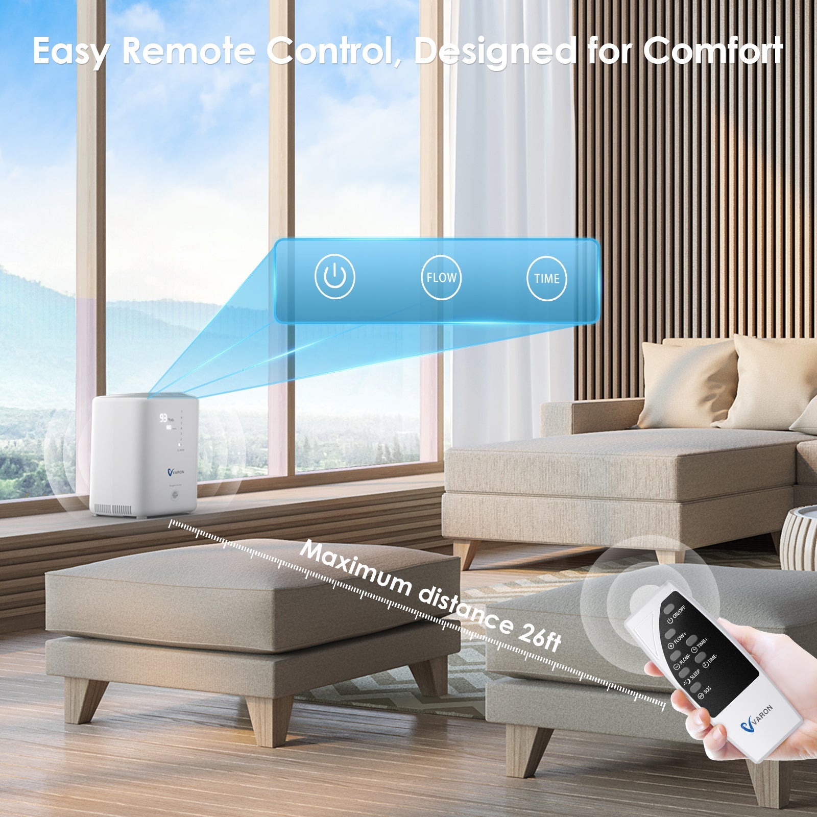 VARON 1-7L/min  Home Oxygen Concentrator VH-3