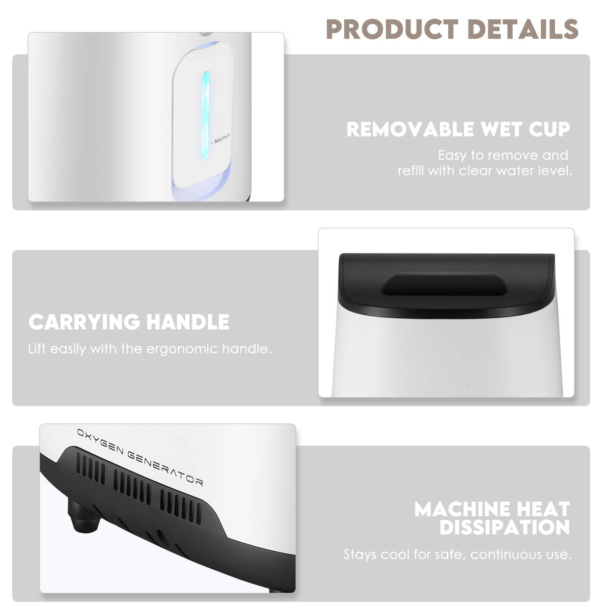 VARON 1-7L/min Home Oxygen Concentrator VH-2