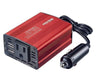 150W Car Power Inverter DC/AC Car with 3.1A Dual USB Car Adapter-Red - VARON