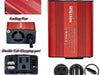 150W Car Power Inverter DC/AC Car with 3.1A Dual USB Car Adapter-Red - VARON