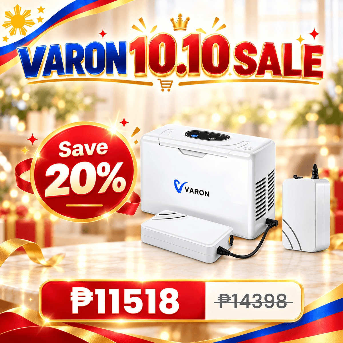 VARON 3L/min Portable Oxygen Concentrator VL-2