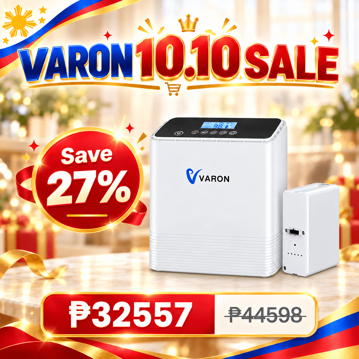 VARON 1-6L Continuous Flow Portable Oxygen Concentrator VP-6