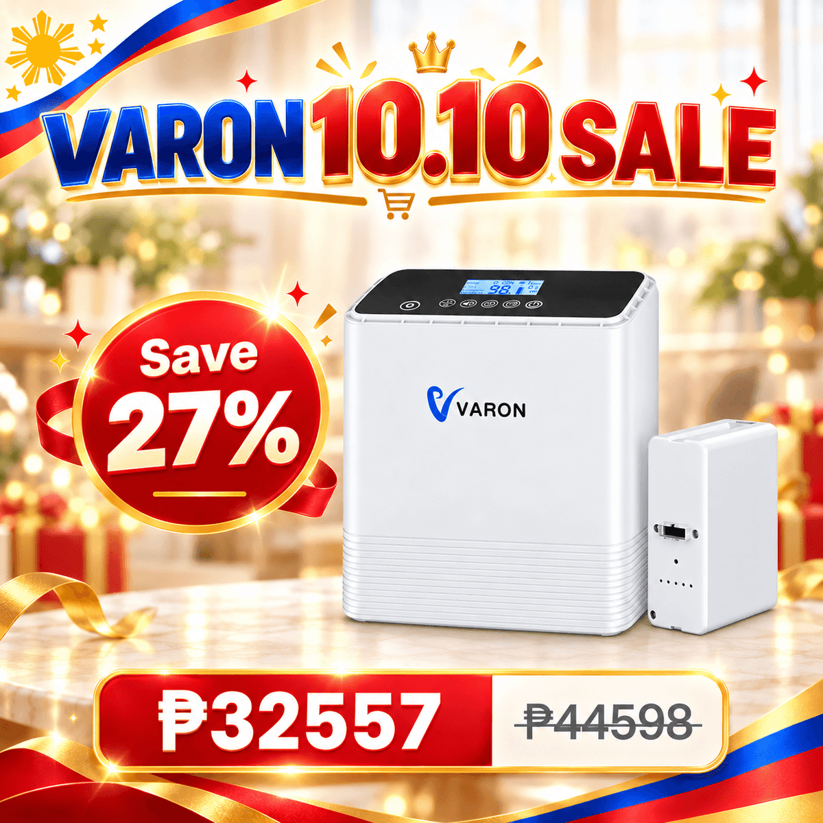 VARON 1-6L Continuous Flow Portable Oxygen Concentrator VP-6