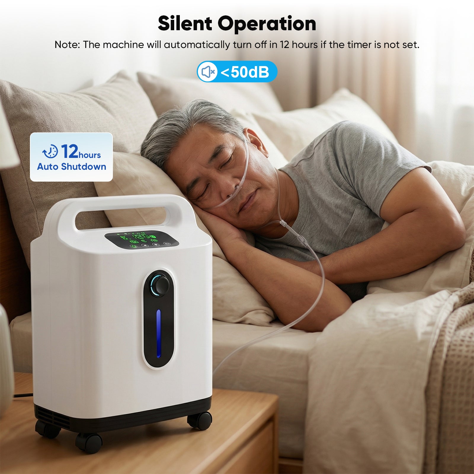 VARON DF-011 |Continuous Flow Home-Use 1-8L/Min Oxygen Concentrator