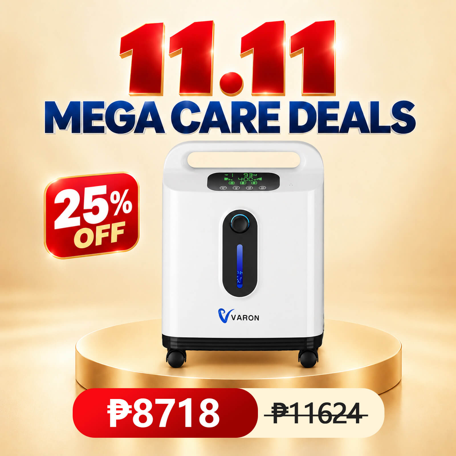 VARON DF-011 |Continuous Flow Home-Use 1-8L/Min Oxygen Concentrator