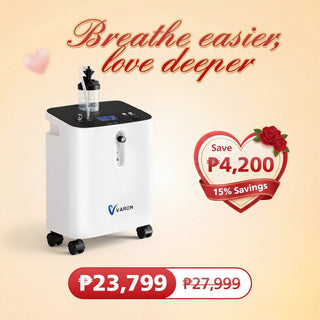 VARON Serene 3 Quiet Home Oxygen Concentrator | 1-10L/min Flow Settings