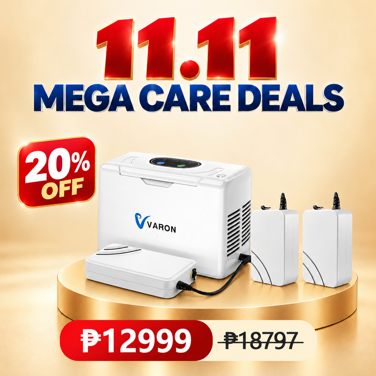 VARON 3L/min Portable Oxygen Concentrator VL-2