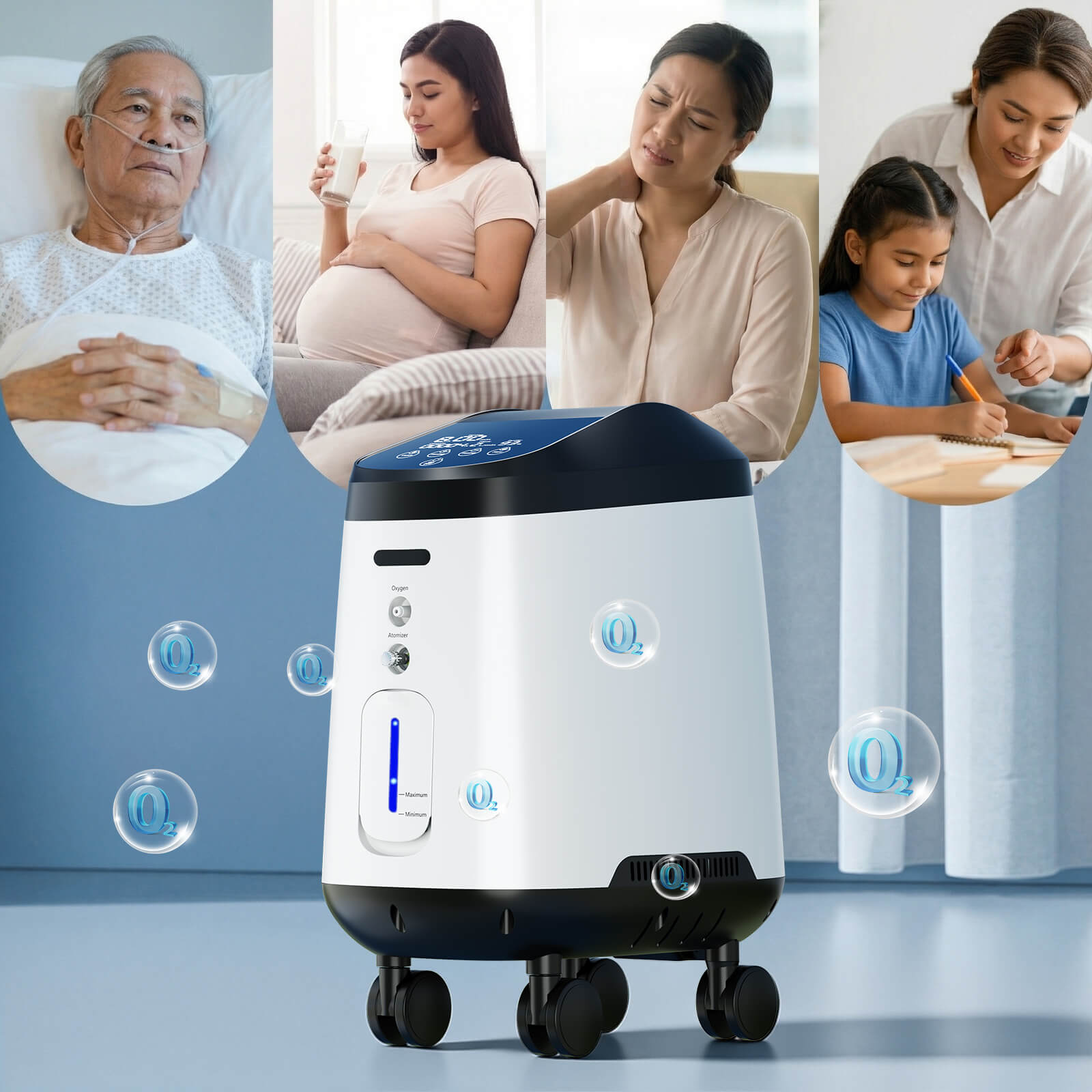 VARON 1-8L/min Home Oxygen Concentrator VH-2 PRO