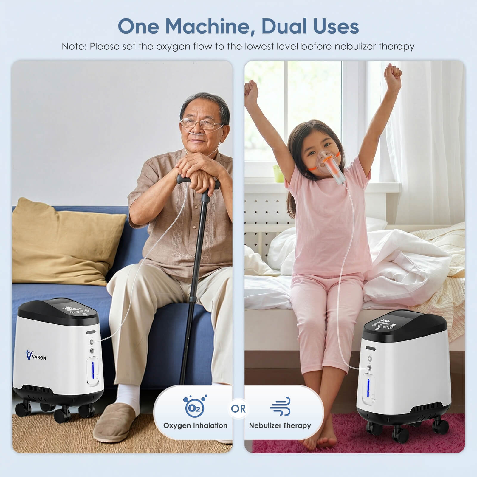 VARON 1-8L/min Home Oxygen Concentrator VH-2 PRO