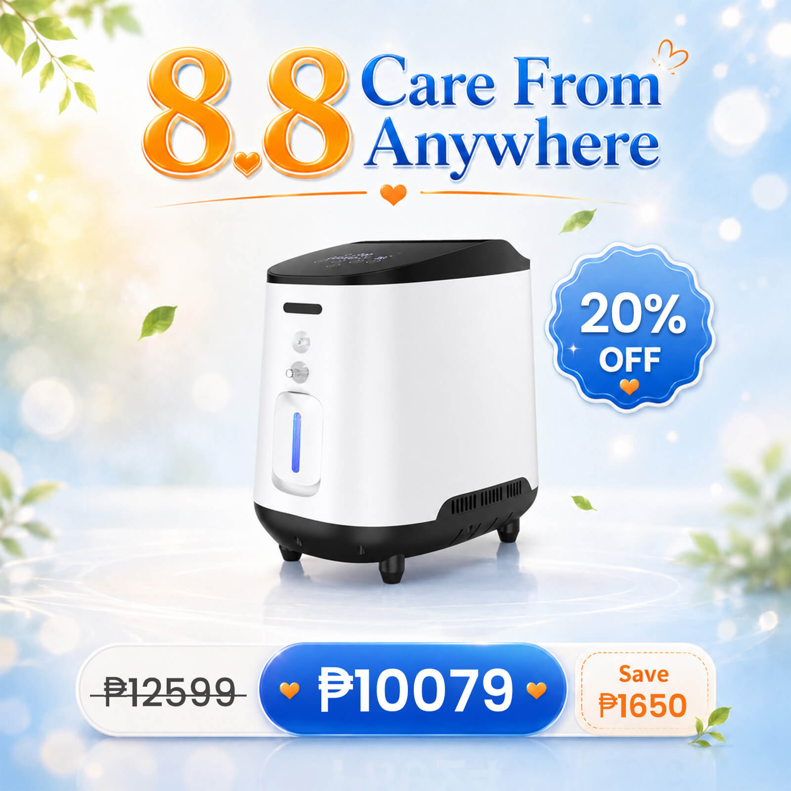VARON 1-7L/min Home Oxygen Concentrator VH-2