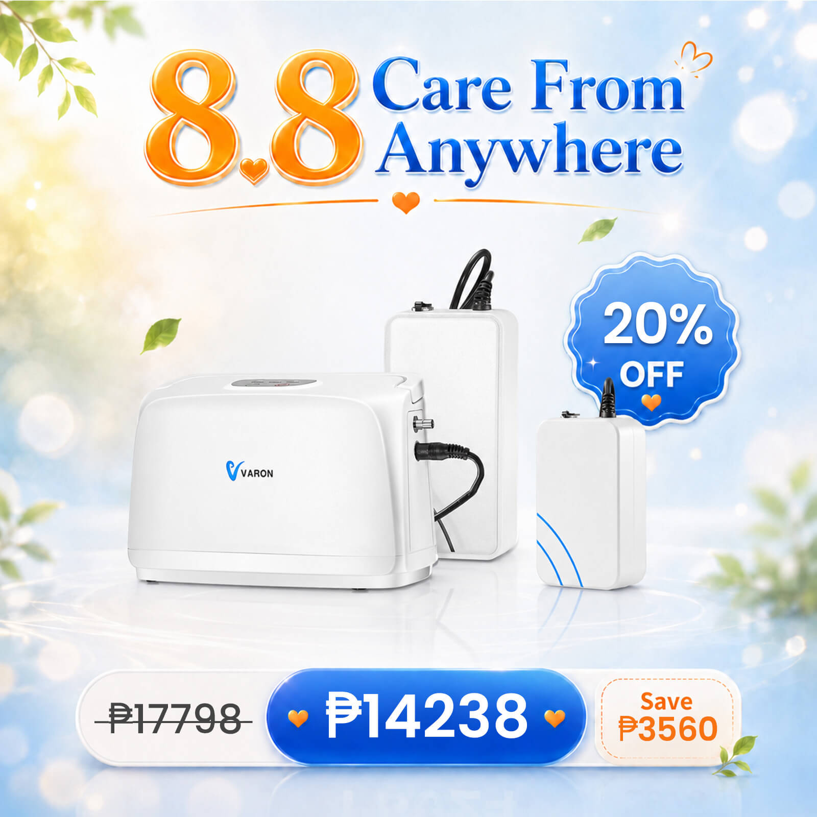 VARON 3L/min Portable Oxygen Concentrator VL-1