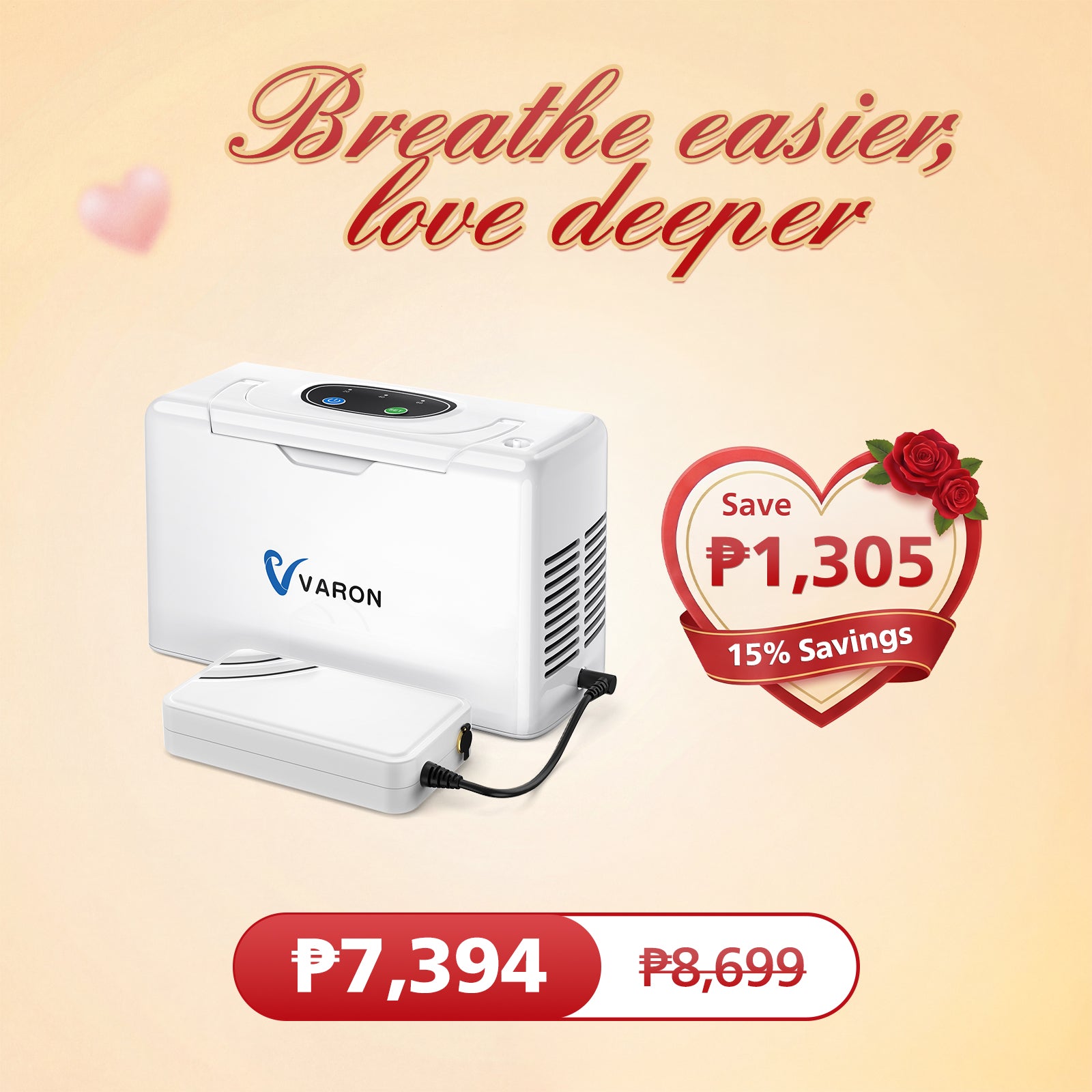 VARON 3L/min Portable Oxygen Concentrator VL-2