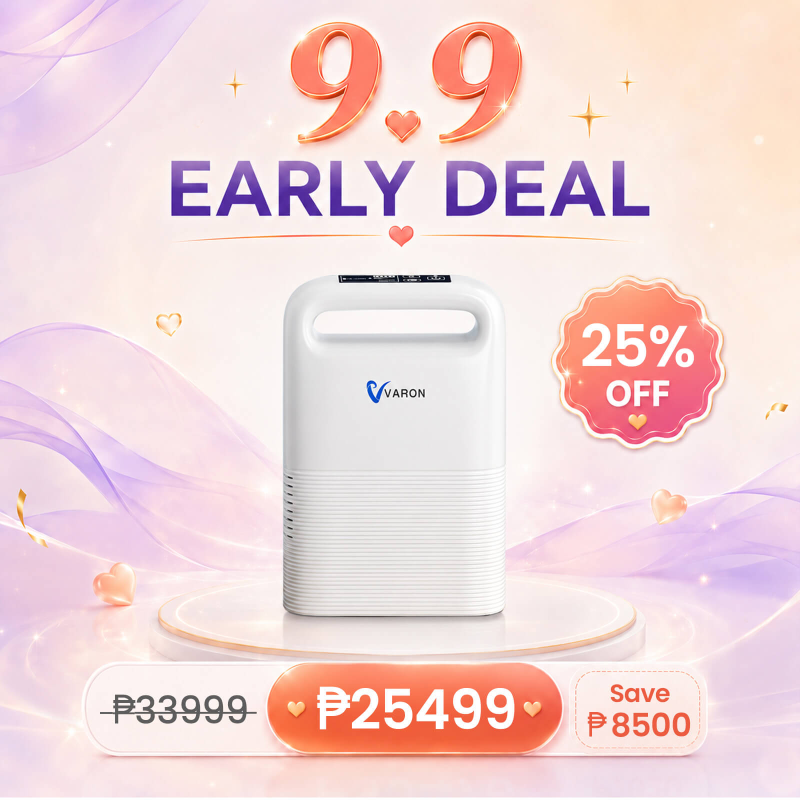 VARON 5L Pulse Flow Portable Oxygen Concentrator VP-2