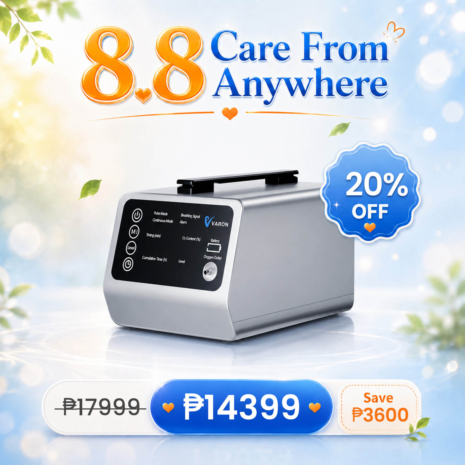 VARON travel oxygen concentrator VT-1