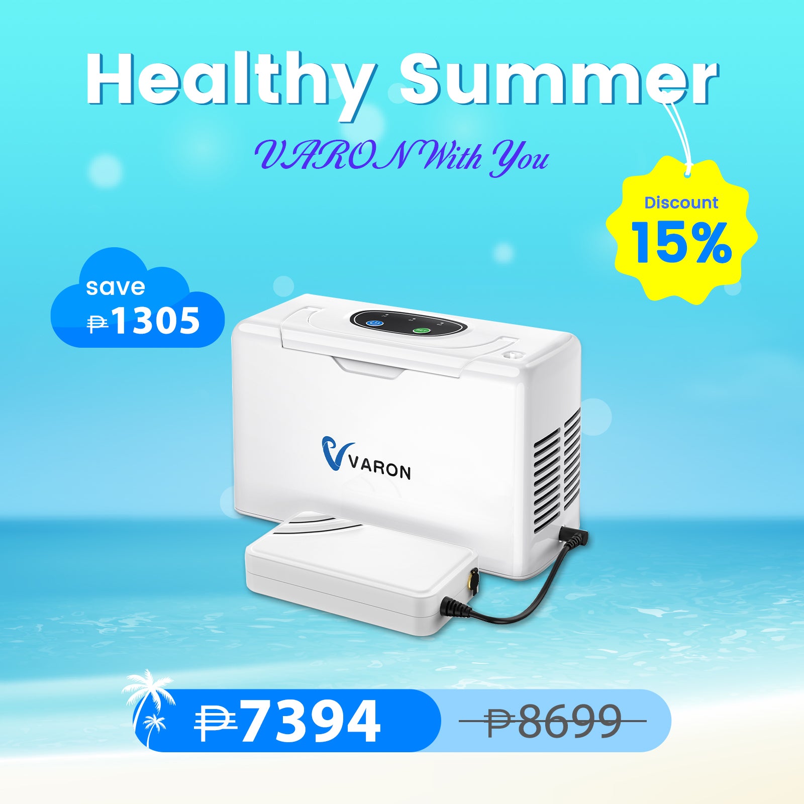 VARON 3L/min Portable Oxygen Concentrator VL-2