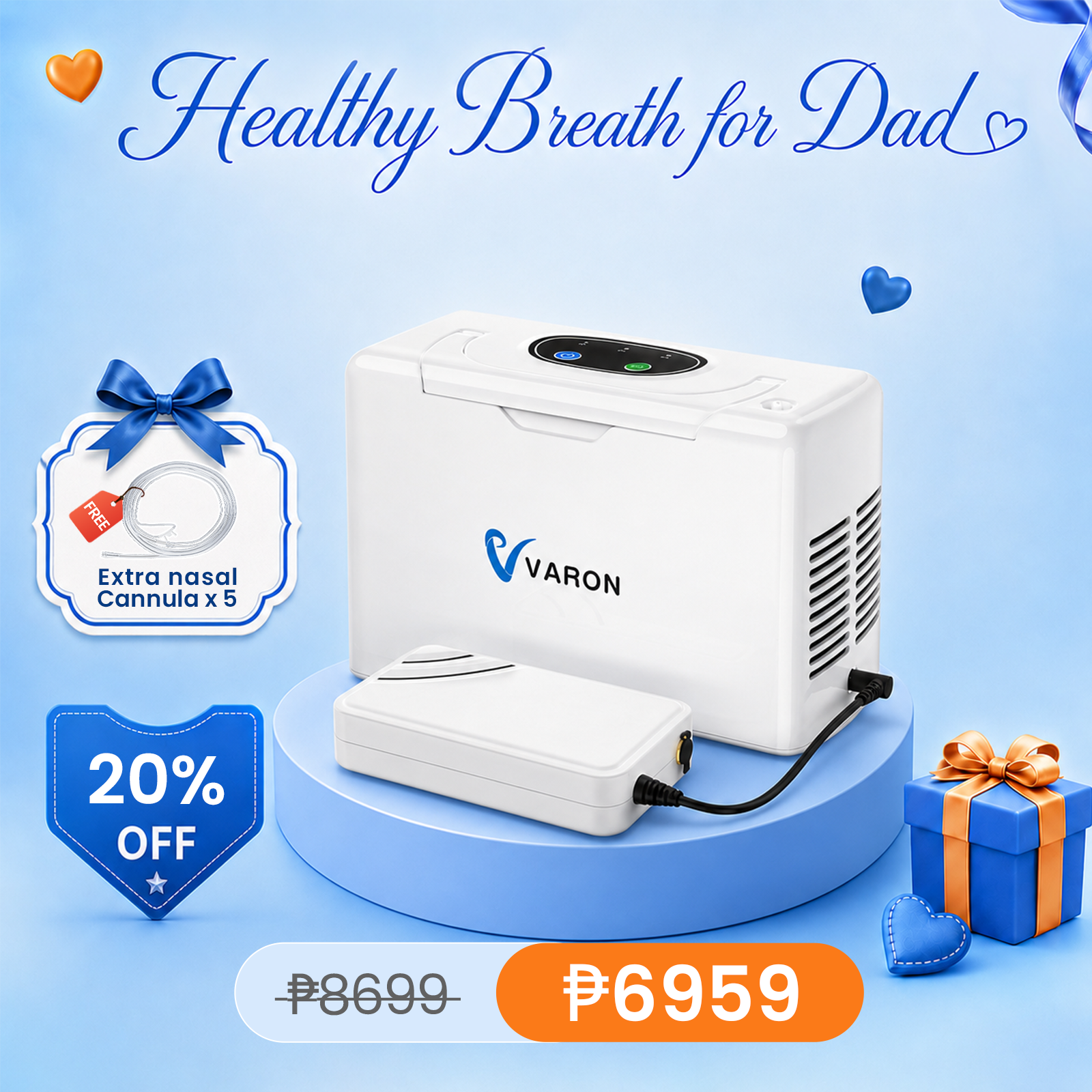 VARON 3L/min Portable Oxygen Concentrator VL-2